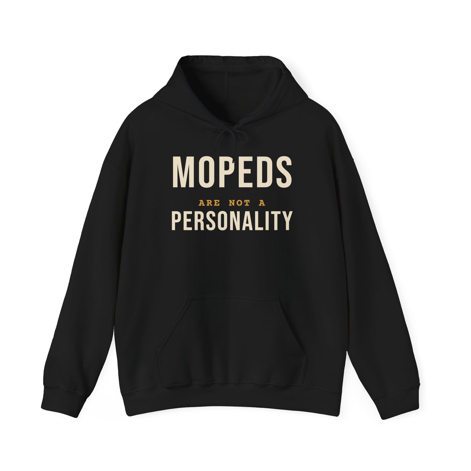 Mopeds Are Not a Personality Block Island hoodie in Black - BlockBoundRI