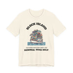 Block Island Summer Population T-Shirt in Natural, BlockBoundRI