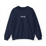 Rhody Embroidered Crewneck, Rhode Island Sweatshirt in Navy, BlockBoundRI