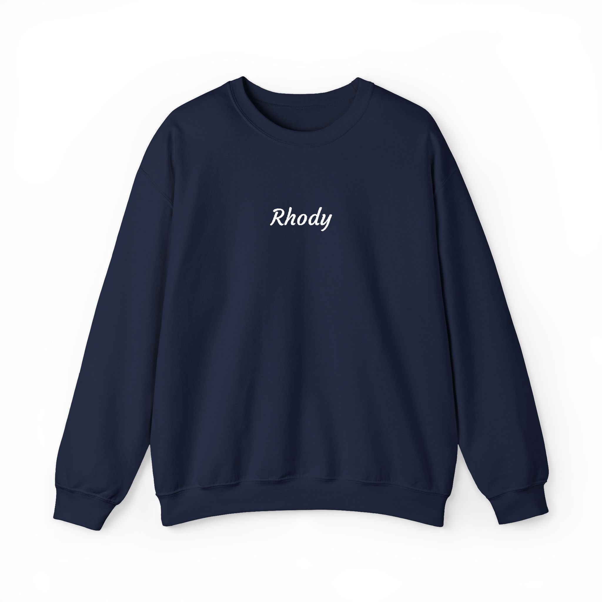Rhody Embroidered Crewneck, Rhode Island Sweatshirt in Navy, BlockBoundRI