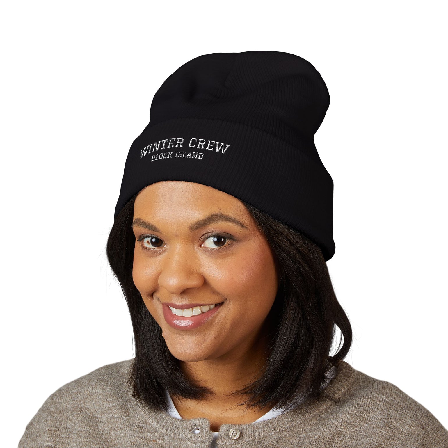 Winter Crew Block Island embroidered beanie, view 5 - BlockBoundRI