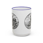 Southeast Light Mug, Block Island Lighthouse in Blue, BlockBoundRI