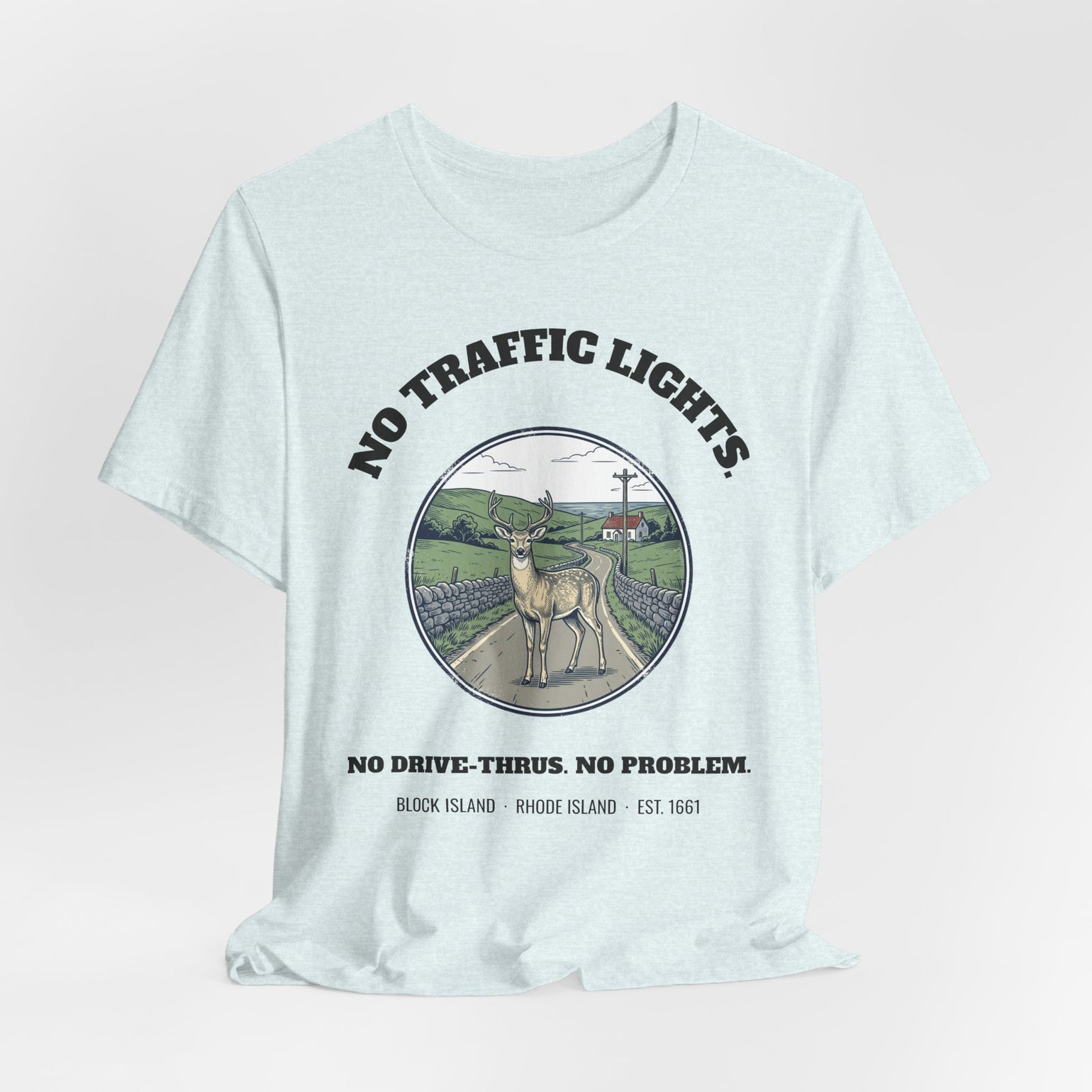 Block Island No Traffic Lights T-Shirt by BlockBoundRI, photo 18