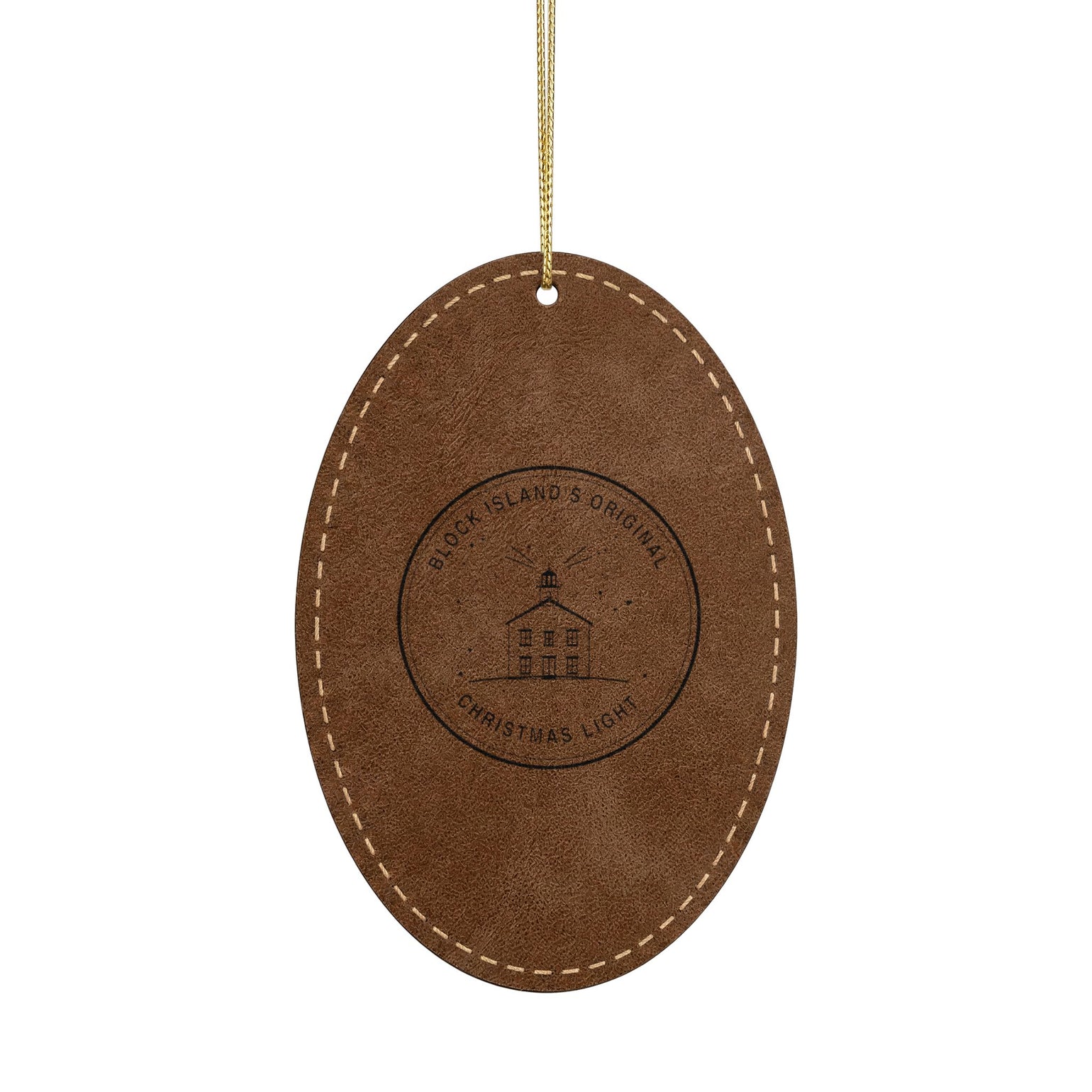 North Light Engraved Leatherette Ornament — Block Island's Original Christmas Light