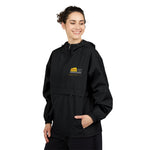 Champion packable anorak with embroidered Mohegan Bluffs cliff and surf mark on the left chest — view 20