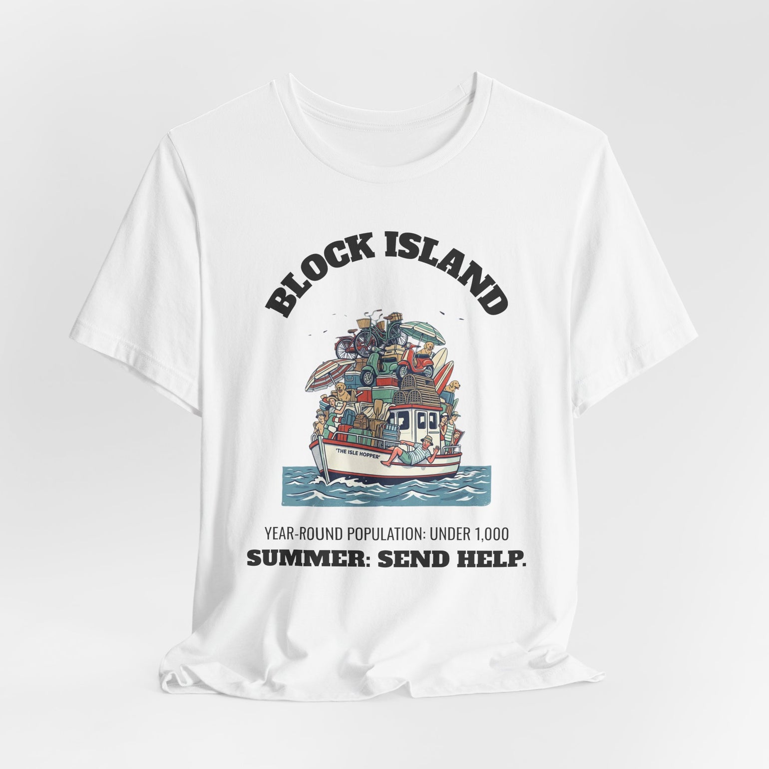 Block Island Summer Population T-Shirt by BlockBoundRI, photo 9