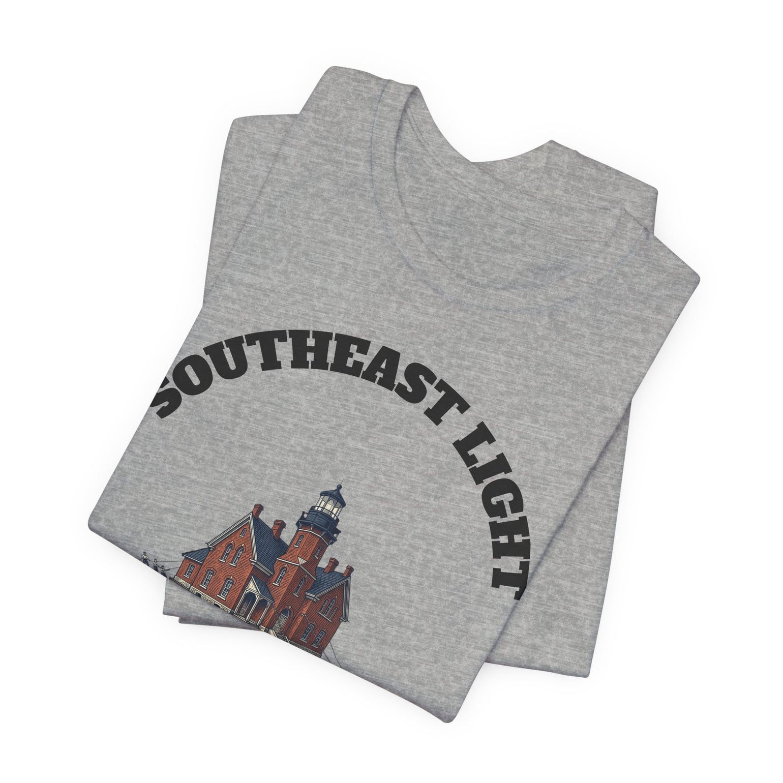 Southeast Light Lighthouse T-Shirt, Block Island by BlockBoundRI, photo 23
