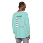 Block Island Fog Index long sleeve: five fog levels from Clear to Island Classic with ferry illustrations — view 19