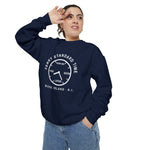 Ferry Standard Time crewneck: white clock face reading Now-ish, Soon, Later and Fog, Block Island R.I. — view 32