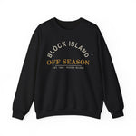 Block Island Off Season Crewneck Sweatshirt in Black, BlockBoundRI