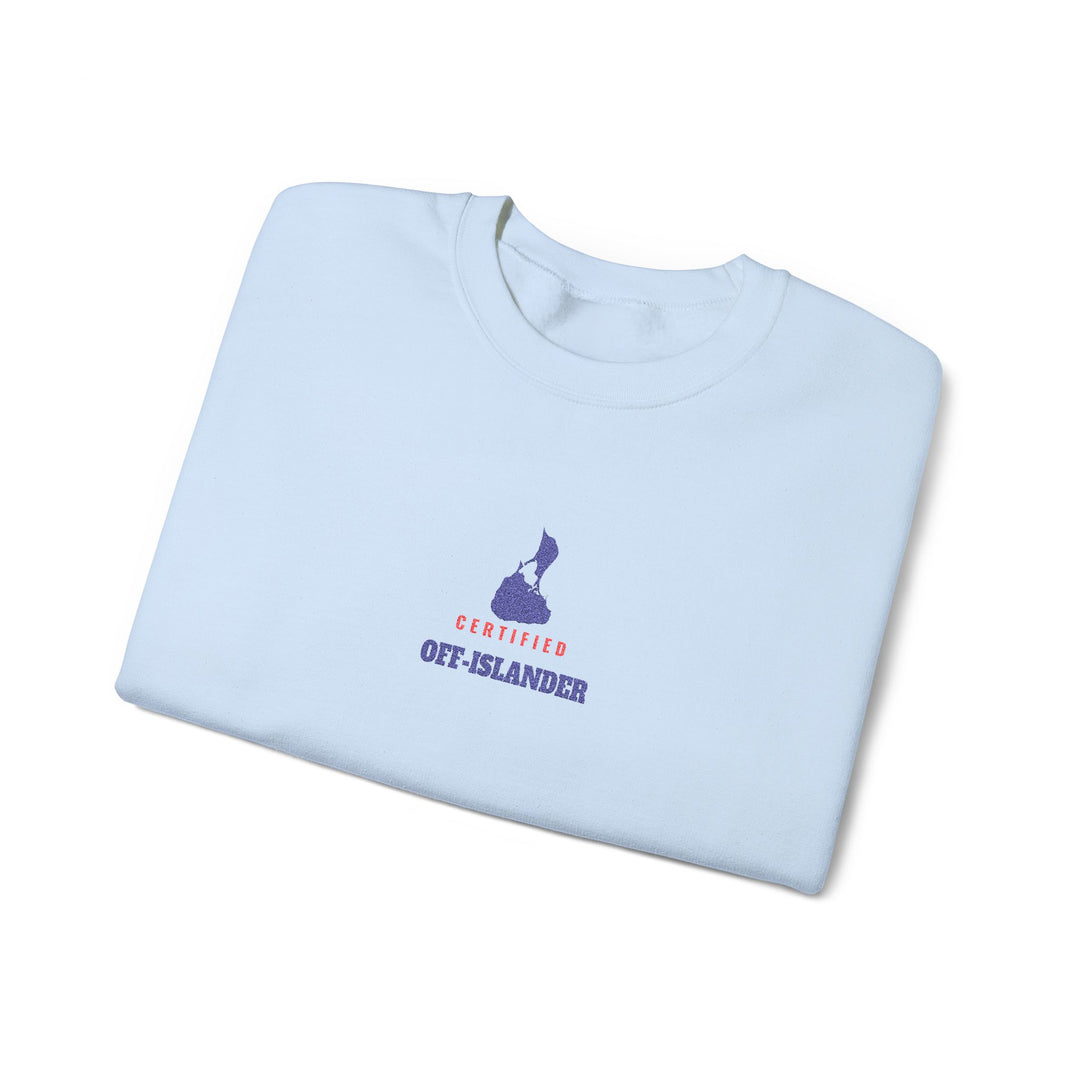 Certified Off-Islander Embroidered Block Island Crewneck