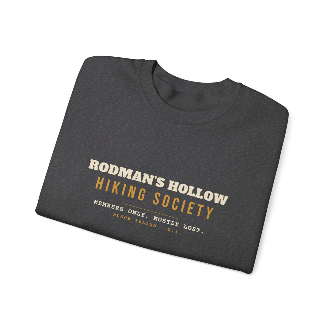 Rodman's Hollow Hiking Society Block Island crewneck sweatshirt, view 11 - BlockBoundRI