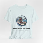 Santa Takes the Ferry Block Island Christmas T-Shirt by BlockBoundRI, photo 17