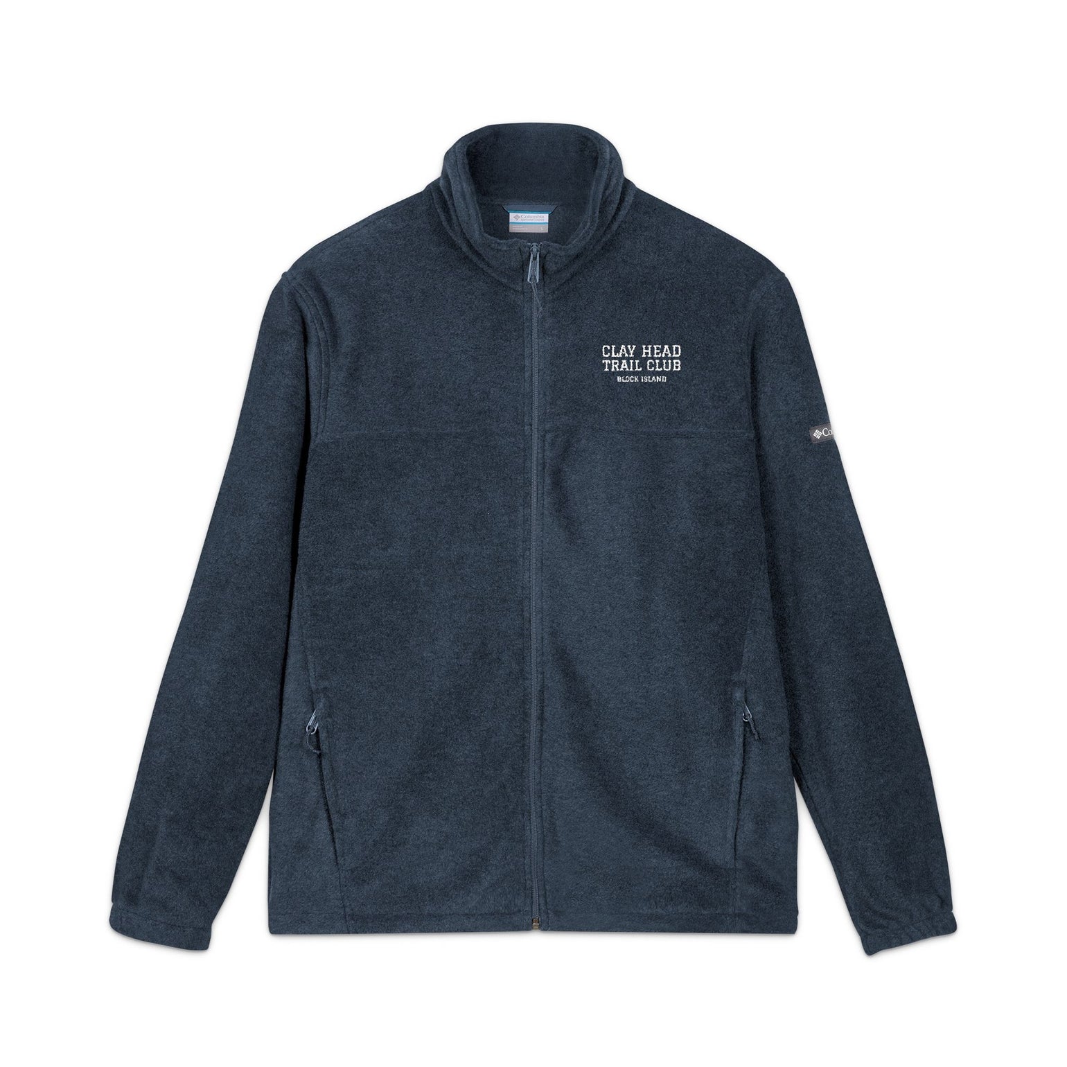 Clay Head Trail Club embroidered Columbia fleece jacket in Collegiate Navy - BlockBoundRI