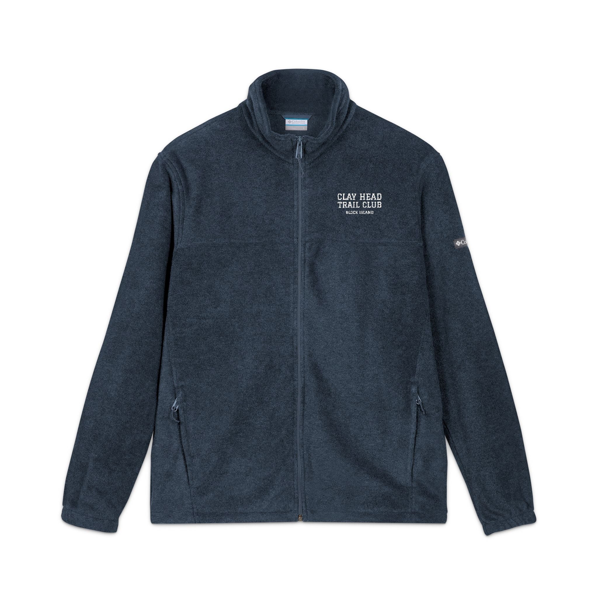 Clay Head Trail Club embroidered Columbia fleece jacket in Collegiate Navy - BlockBoundRI