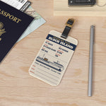 Block Island ferry boarding pass acrylic luggage tag, view 4 - BlockBoundRI