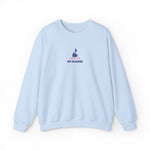 Certified Off-Islander embroidered Block Island crewneck sweatshirt in Light Blue - BlockBoundRI