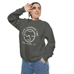 Ferry Standard Time crewneck: white clock face reading Now-ish, Soon, Later and Fog, Block Island R.I. — view 11