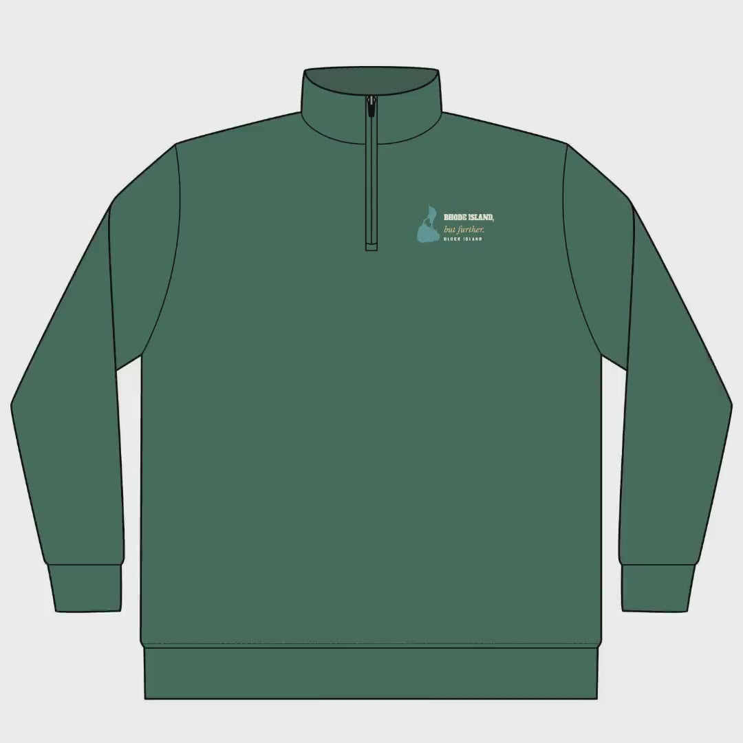 Rhode Island, But Further Block Island quarter-zip details, video