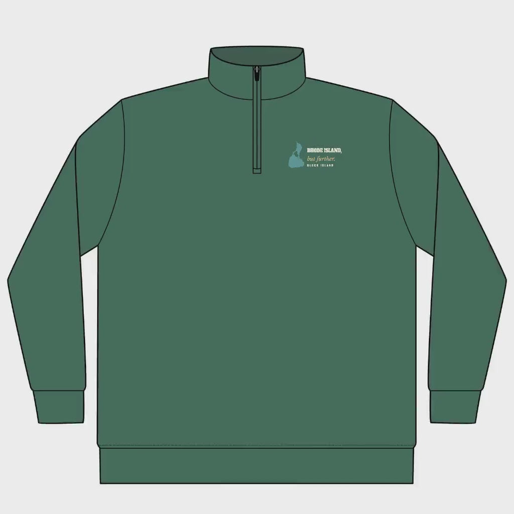 Rhode Island, But Further Block Island quarter-zip details, video
