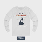 Not a Pork Chop Block Island map long sleeve tee video, front print and colors