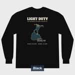 Light Duty Block Island lighthouses thermal long sleeve video, chest and back print