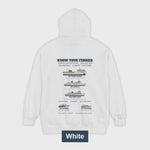 Know Your Ferries Block Island fleet hoodie video, back print and colors