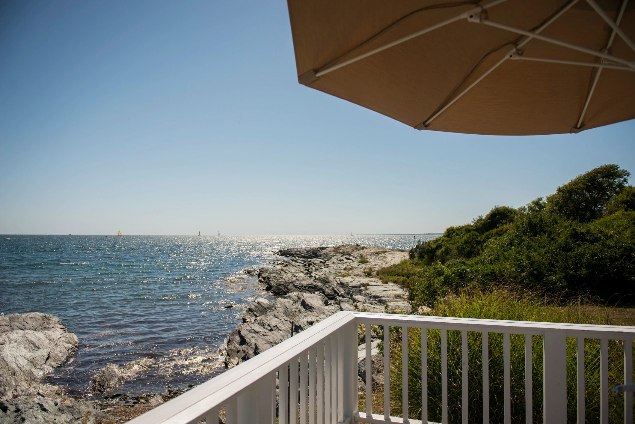 Rhode Island coastal view in summer