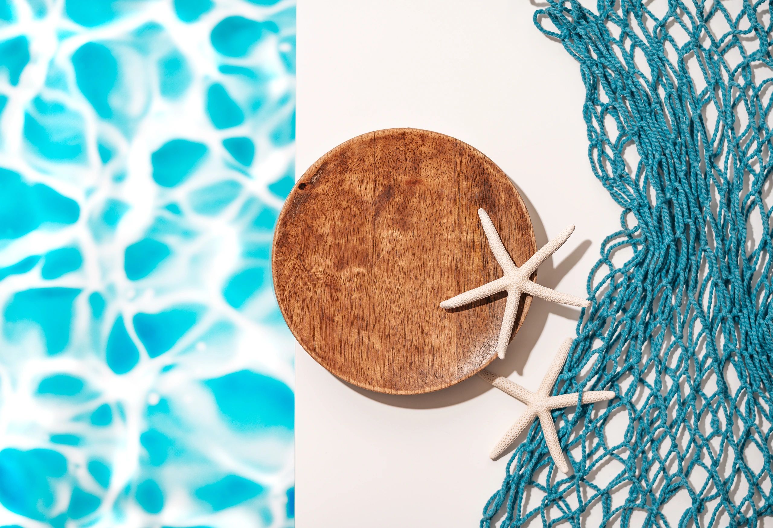 Coastal flat lay with summer-inspired styling